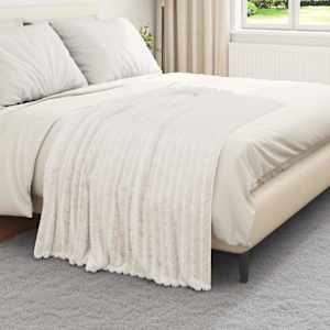 Plažová deka Krémová 150 x 130 cm Fleece - obrázek 3