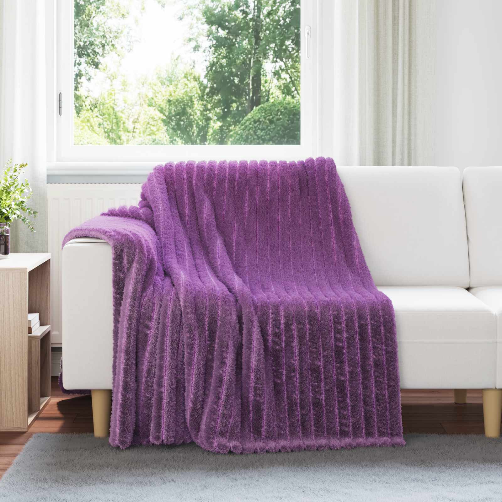 vidaXL Pătura de aruncat Violet 200 x 150 cm Molton