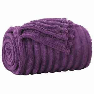 Plažová deka Fialová 240 x 220 cm Fleece - obrázek 2