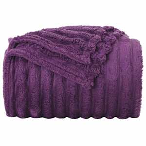 Plažová deka Fialová 240 x 220 cm Fleece - obrázek 4