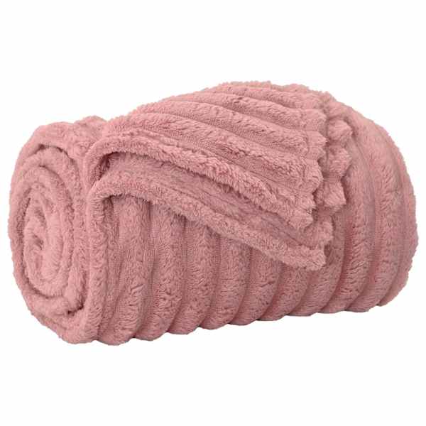 vidaXL Pleed Roosa 240 x 220 cm 1.37 kg Fliis