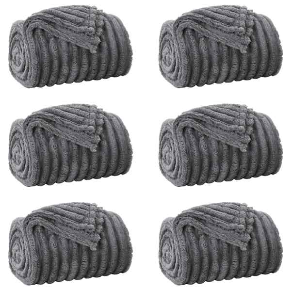 vidaXL Viskab tekid 6 tk Tumehall 150 x 130 cm 2.85 kg Fliis