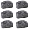 vidaXL Viskab tekid 6 tk Tumehall 200 x 150 cm 4.75 kg Fliis