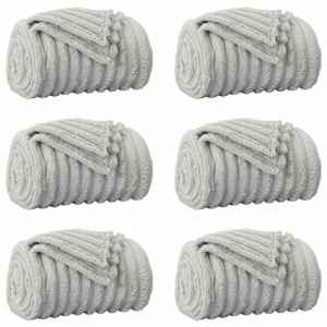 Dekorační deky 6 pcs Šedá 270 x 240 cm Fleece - obrázek 2