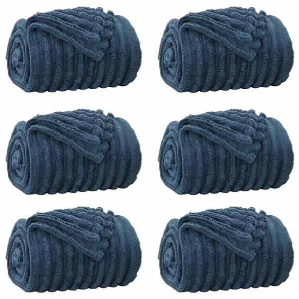 vidaXL Viskab tekid 6 tk Tumesinine 200 x 150 cm 4.75 kg Fliis