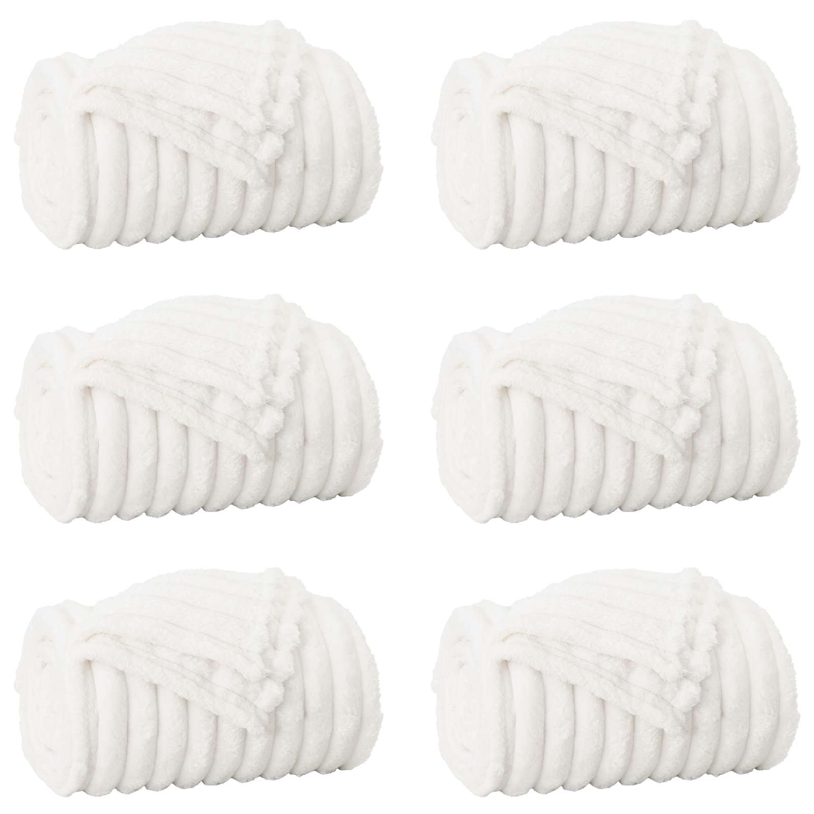 Kleden 6 stuks Wit 150 x 130 cm Fleece image 2