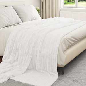Dekorační deky 6 pcs Bílá 270 x 240 cm Fleece - obrázek 3