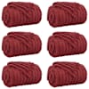 vidaXL Viskab tekid 6 tk Bordeaux punane 200 x 150 cm 4.75 kg Fliis