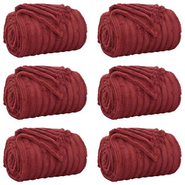 vidaXL Viskab tekid 6 tk Bordeaux punane 270 x 240 cm 10.31 kg Fliis