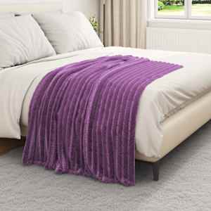 Dekorační deky 6 pcs Fialová 150 x 130 cm Fleece - obrázek 3