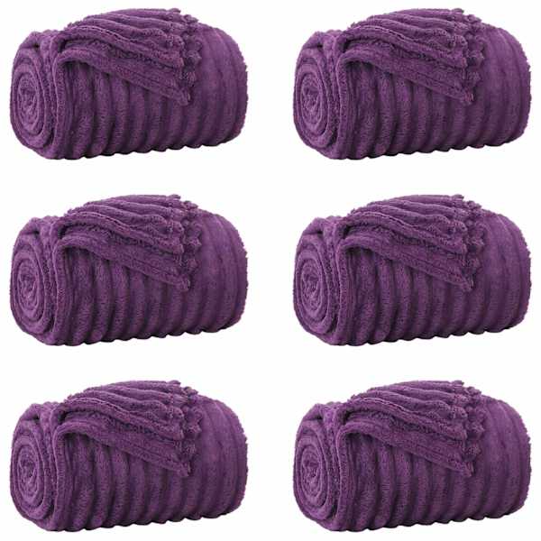 vidaXL Viskab tekid 6 tk Lilla 150 x 130 cm 2.85 kg Fliis