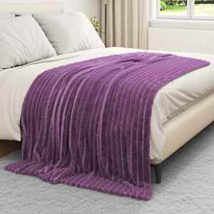 Dekorační deky 6 pcs Fialová 200 x 150 cm Fleece - obrázek 3
