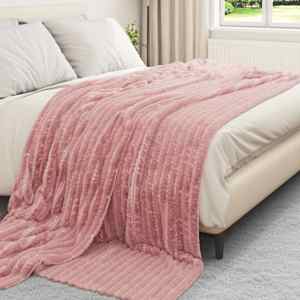 Dekorační deky 6 pcs Růžová 240 x 220 cm Fleece - obrázek 3