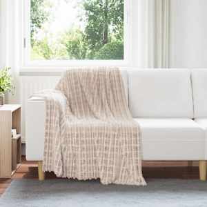 Plažová deka Béžová 150 x 130 cm Fleece - obrázek 1