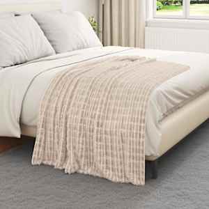 Plažová deka Béžová 150 x 130 cm Fleece - obrázek 3