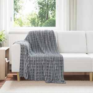 Plažová deka Tmavě šedá 150 x 130 cm Fleece - obrázek 1