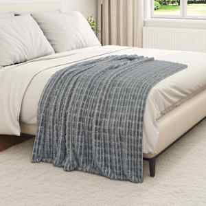 Plažová deka Tmavě šedá 150 x 130 cm Fleece - obrázek 3