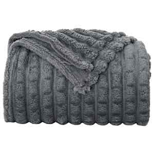 Plažová deka Tmavě šedá 150 x 130 cm Fleece - obrázek 4
