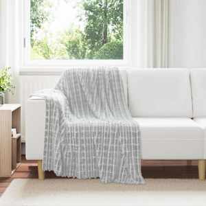 Plažová deka Šedá 150 x 130 cm Fleece - obrázek 1