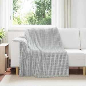 Plažová deka Šedá 200 x 150 cm Fleece - obrázek 1