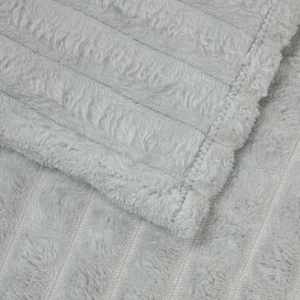 Plažová deka Šedá 240 x 220 cm Fleece - obrázek 5