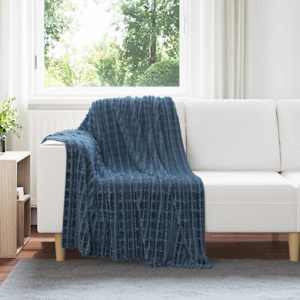 Plažová deka Námořnická modrá 150 x 130 cm Fleece - obrázek 1
