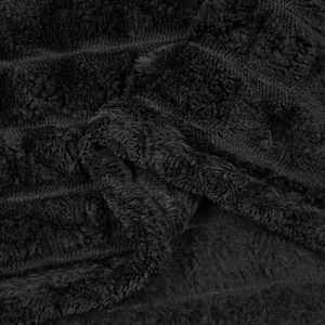 Plažová deka Černá 270 x 240 cm Fleece - obrázek 6
