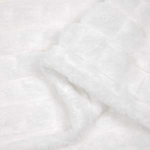 Plažová deka Bílá 270 x 240 cm Fleece - obrázek 6
