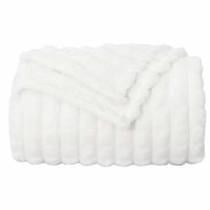 Plažová deka Bílá 270 x 240 cm Fleece - obrázek 4