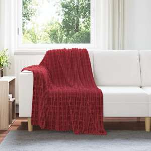 Plažová deka Bordeaux červená 150 x 130 cm Fleece - obrázek 1
