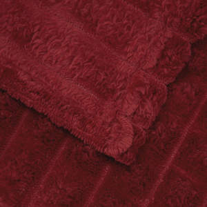 Plažová deka Bordeaux červená 200 x 150 cm Fleece - obrázek 5