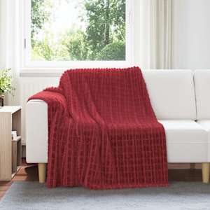 Plažová deka Bordeaux červená 200 x 150 cm Fleece - obrázek 1