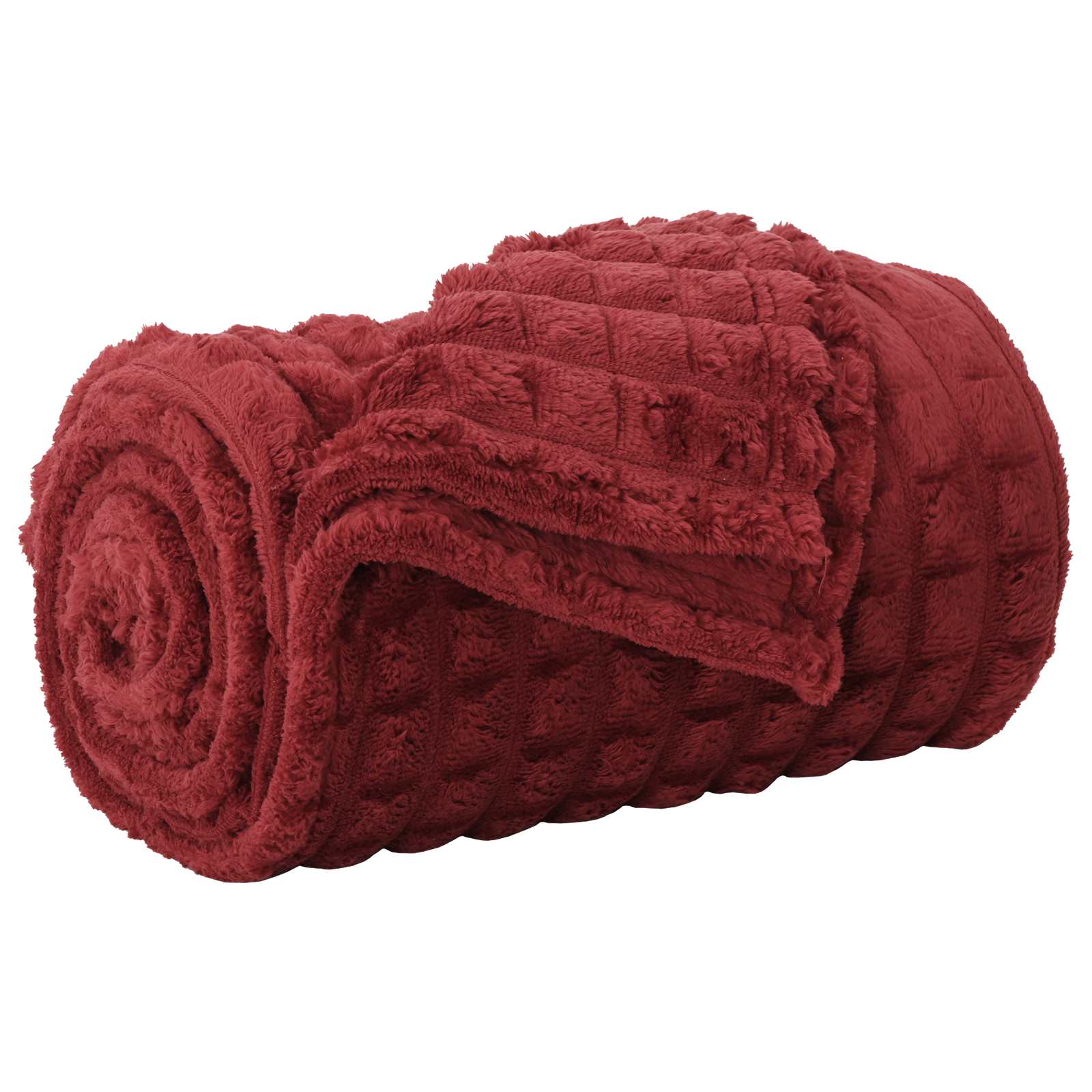 Gooi Deken Bordeaux Rood 240 x 220 cm Fleece image 2