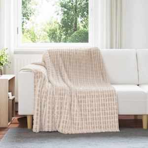 Dekorační deky 6 pcs Béžová 200 x 150 cm Fleece - obrázek 1
