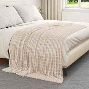Dekorační deky 6 pcs Béžová 200 x 150 cm Fleece - obrázek 3