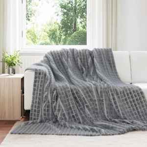 Dekorační deky 6 pcs Tmavě šedá 240 x 220 cm Fleece - obrázek 1