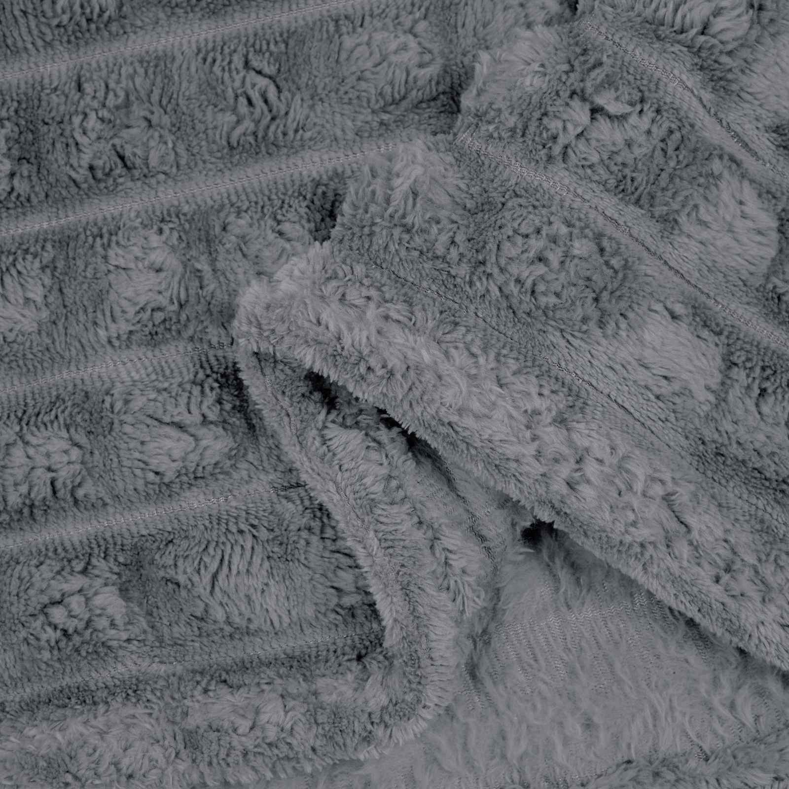 Pături de aruncat 6 pcs Gri închis 270 x 240 cm Molton [5]