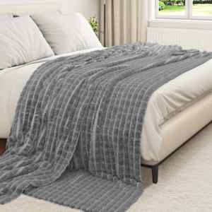 Dekorační deky 6 pcs Tmavě šedá 270 x 240 cm Fleece - obrázek 3