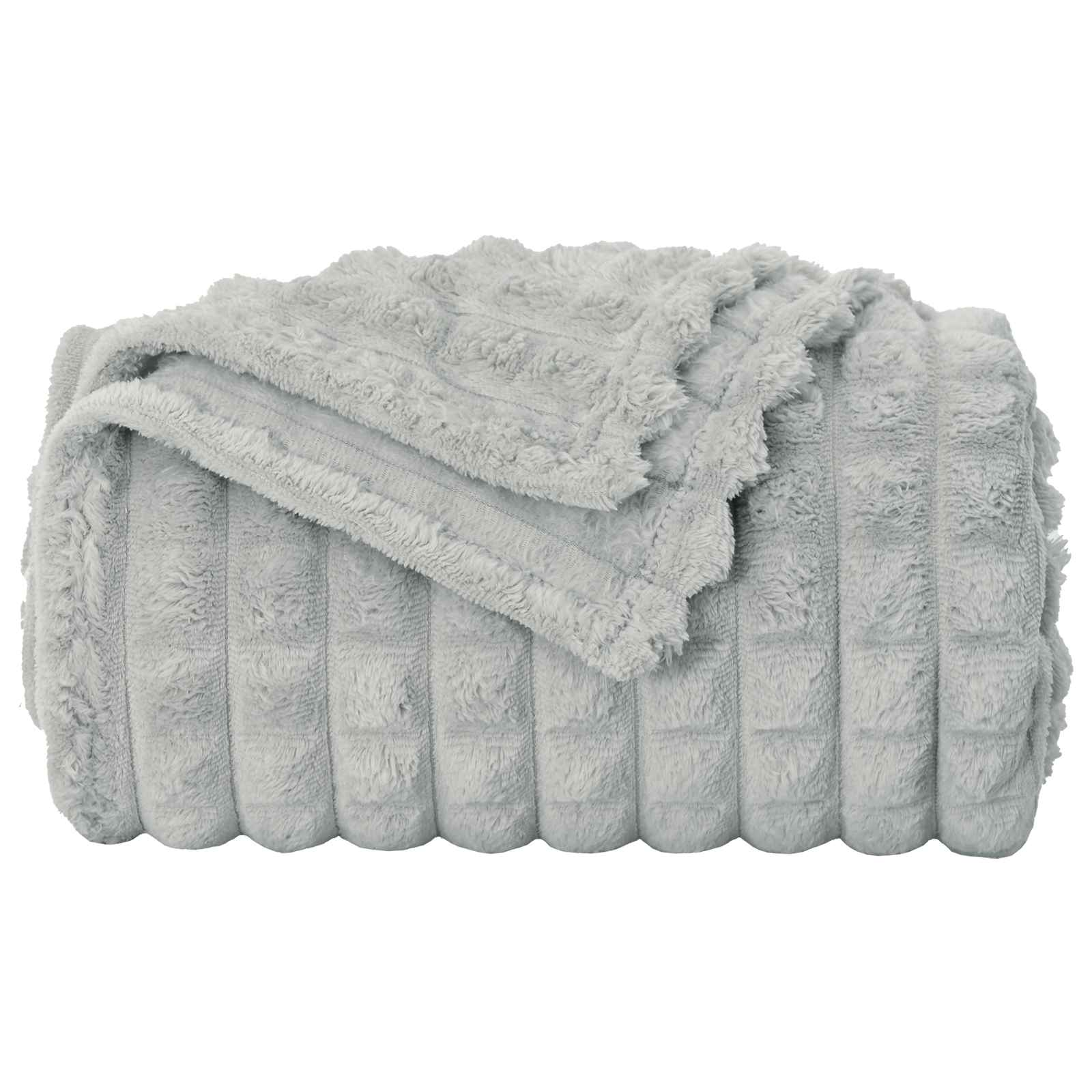 Pături de aruncat 6 pcs Gri 150 x 130 cm Molton [3]