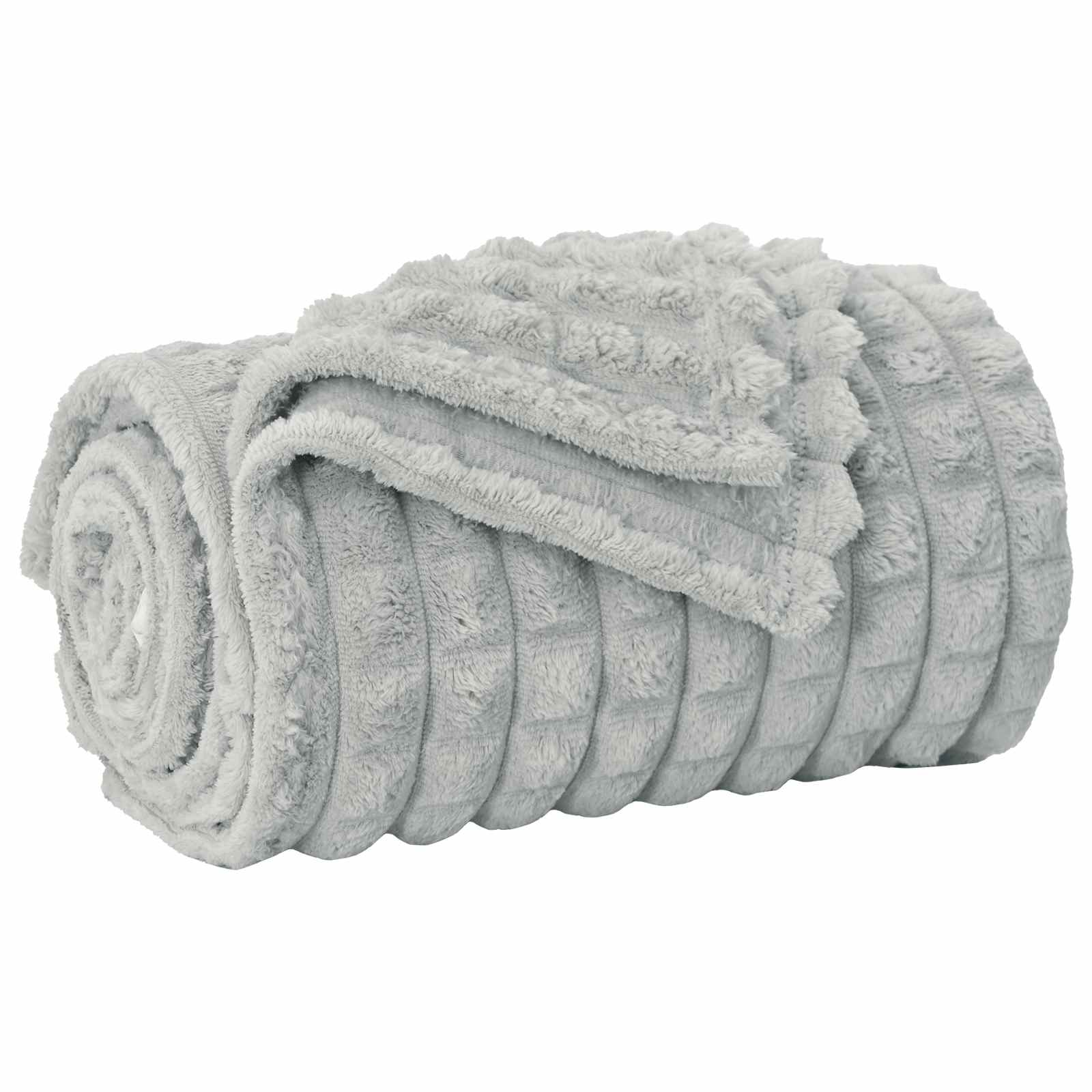 Pături de aruncat 6 pcs Gri 240 x 220 cm Molton [3]