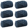 vidaXL Viskab tekid 6 tk Tumesinine 200 x 150 cm 4.5 kg Fliis