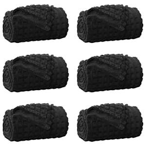 Dekorační deky 6 pcs Černá 240 x 220 cm Fleece - obrázek 2