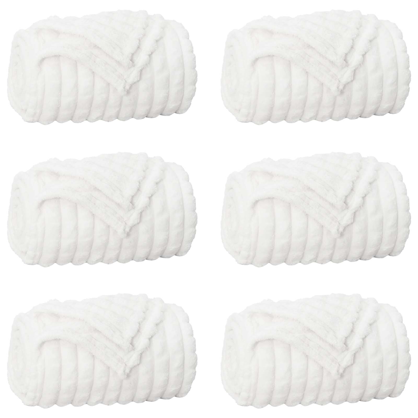 Kleden 6 stuks Wit 150 x 130 cm Fleece image 2