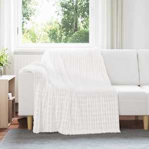 Dekorační deky 6 pcs Bílá 200 x 150 cm Fleece - obrázek 1
