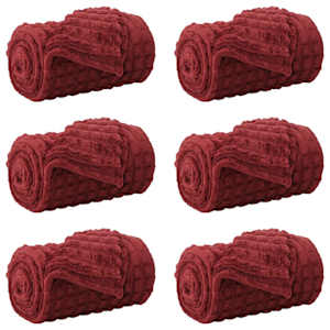 vidaXL Viskab tekid 6 tk Bordeaux punane 270 x 240 cm 10.04 kg Fliis