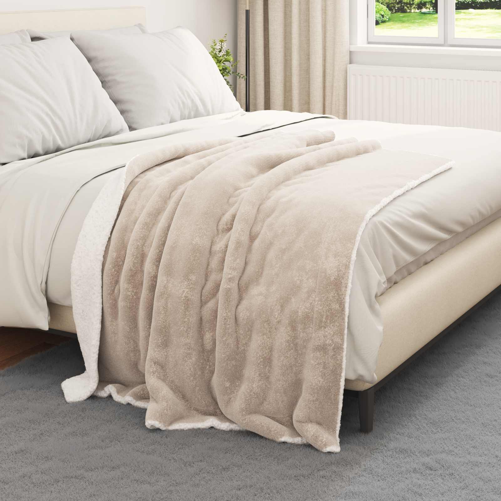 Gooi Deken Beige 130 x 150 cm Fleece image 3