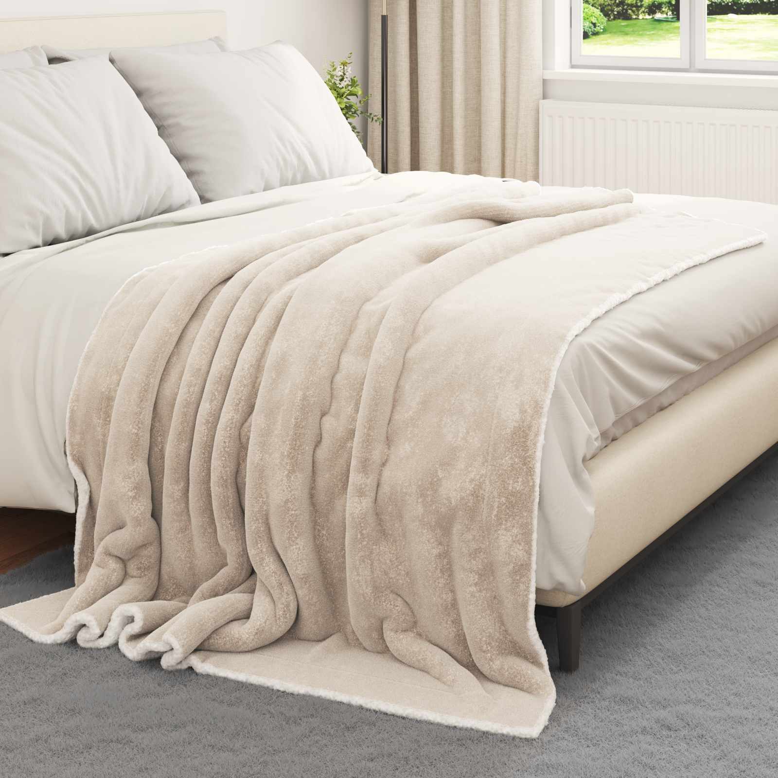 Gooi Deken Beige 150 x 200 cm Fleece image 3