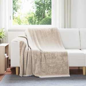Plažová deka Béžová 150 x 200 cm Fleece - obrázek 1