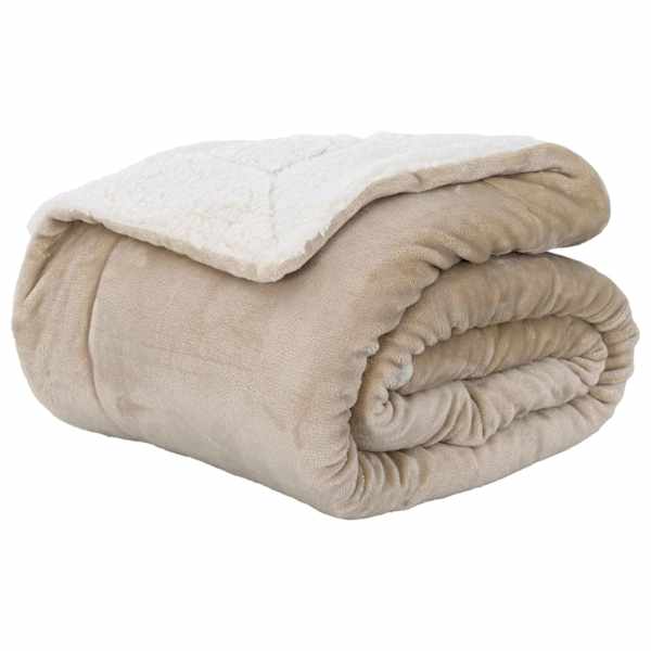 vidaXL Pleed Beež 240 x 270 cm 3.17 kg Fliis