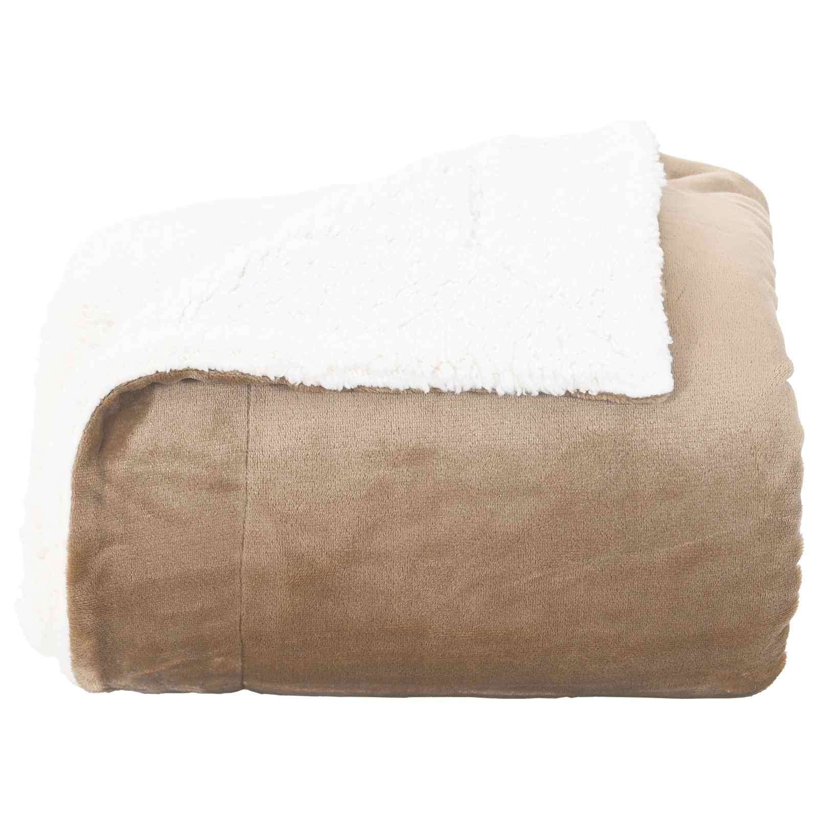 Pătura de aruncat Culoare Cămilă 130 x 150 cm Molton [1]